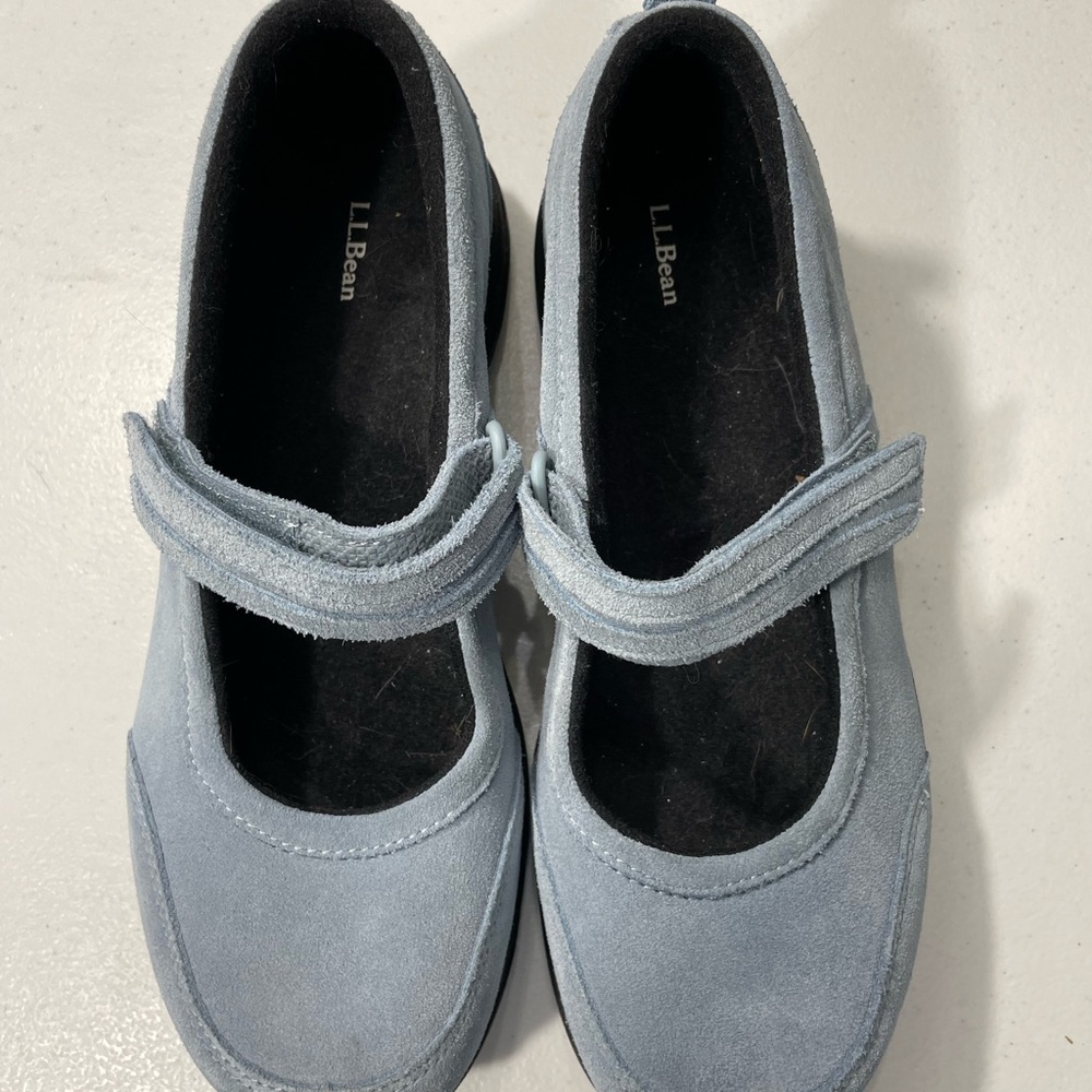 L.L. Bean Women’s Blue Suede Mary Jane Shoes Size 9 Medium SB-50